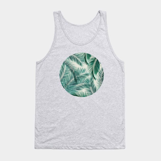 Palm Leaves Natural Tank Top by Vin Zzep